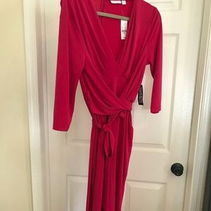 Magenta wrap jumpsuit